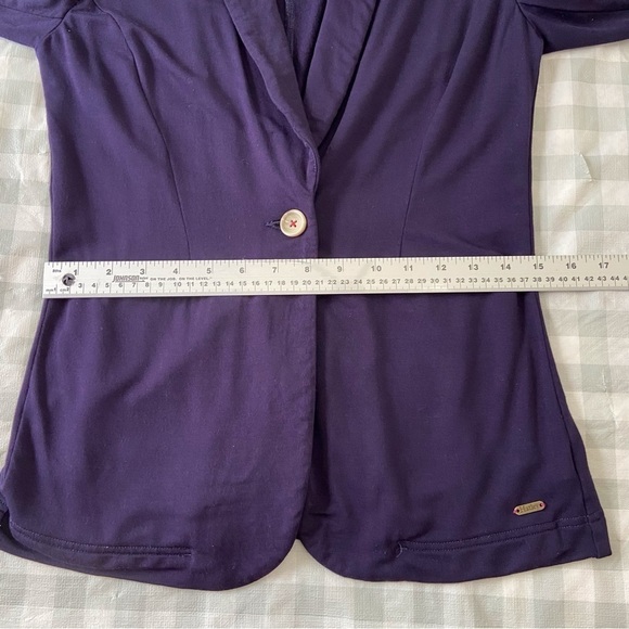 Hatley blazer perfect fit jersey cardigan blue purple small button front - Picture 9 of 13